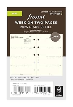 A5 2025年用スケジュール帳リフィル3点セット firofax Amazon.co.jp: ファイロファックス システム手帳 リフィル 2025